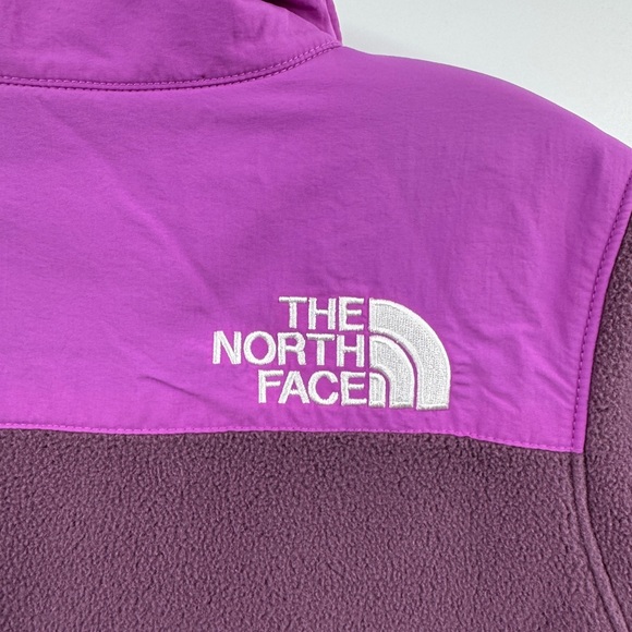 North Face Retro Denali Fleece Jacket Youth Medium 10-12 Purple Zipped Pockets - Picture 8 of 12